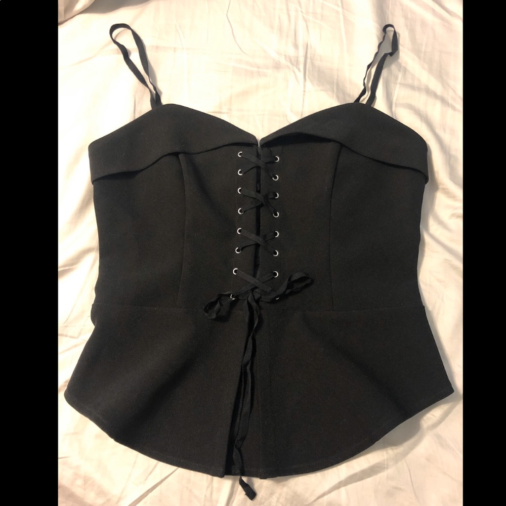 Lace up corset top